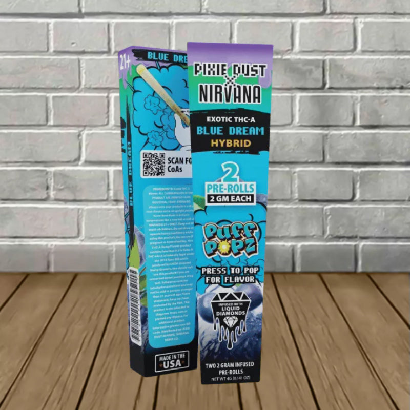 Pixie Dust X Nirvana Exotic THCa Puff Popz 2g X 2ct