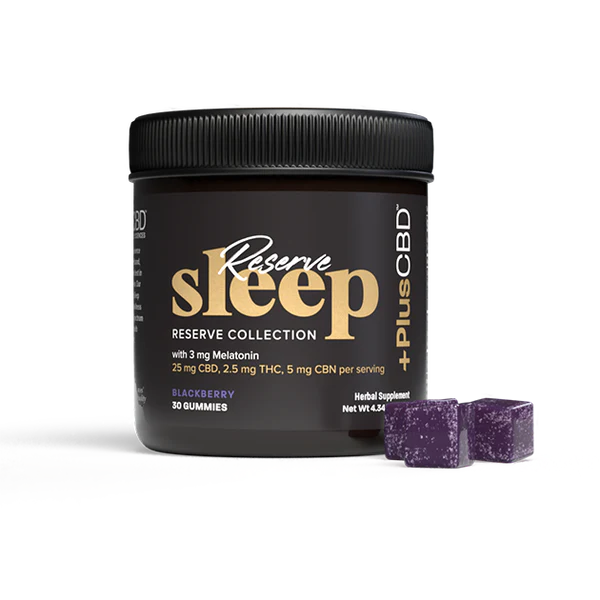 PlusCBD Reserve Sleep Melatonin CBD Gummies, Blackberry, Full Spectrum, 30ct, 75mg THC + 150mg CBN Best Price