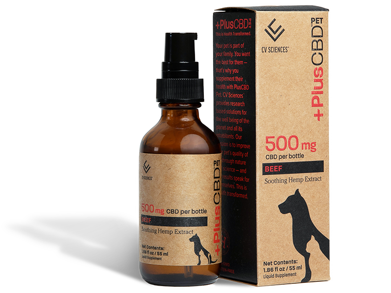 PlusCBD Pet CBD Oil 500mg Beef Best Price