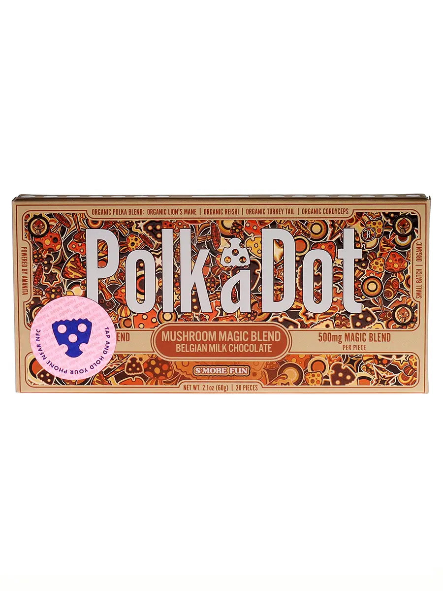 S’more Fun PolkaDot Magic Mushroom Belgian Milk Chocolate 500MG Best Price