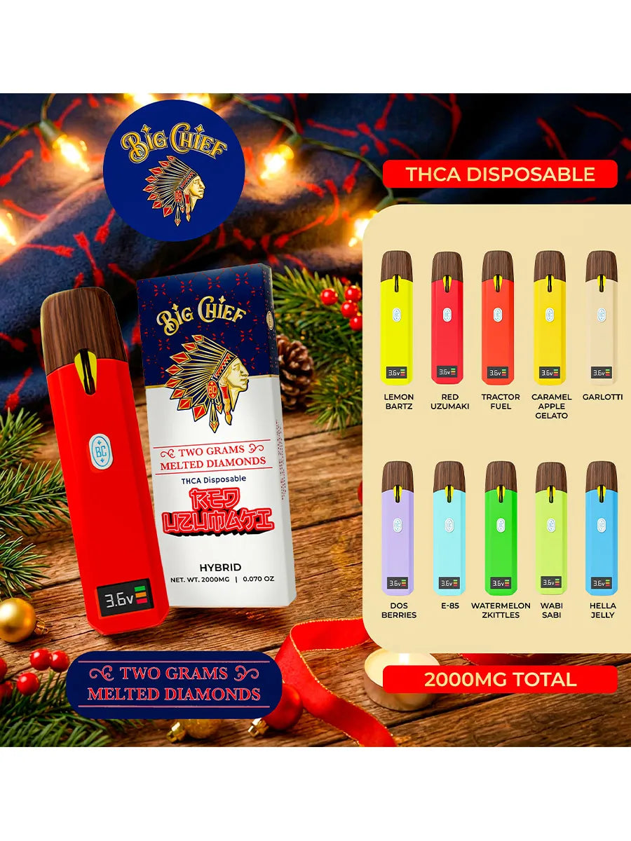 Watermelon Zkittles Hybrid Big Chief Melted Diamond THCA Disposable 2G Best Sales Price - Vape Pens
