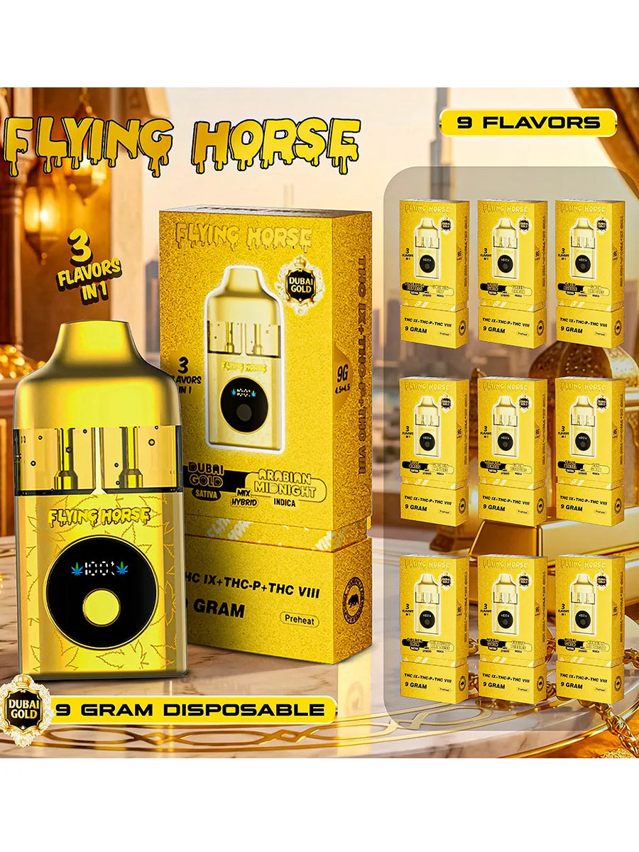 Blue Oasis | Golden Panties Flying Horse Dubai Gold 3 in 1 Disposable 9G
