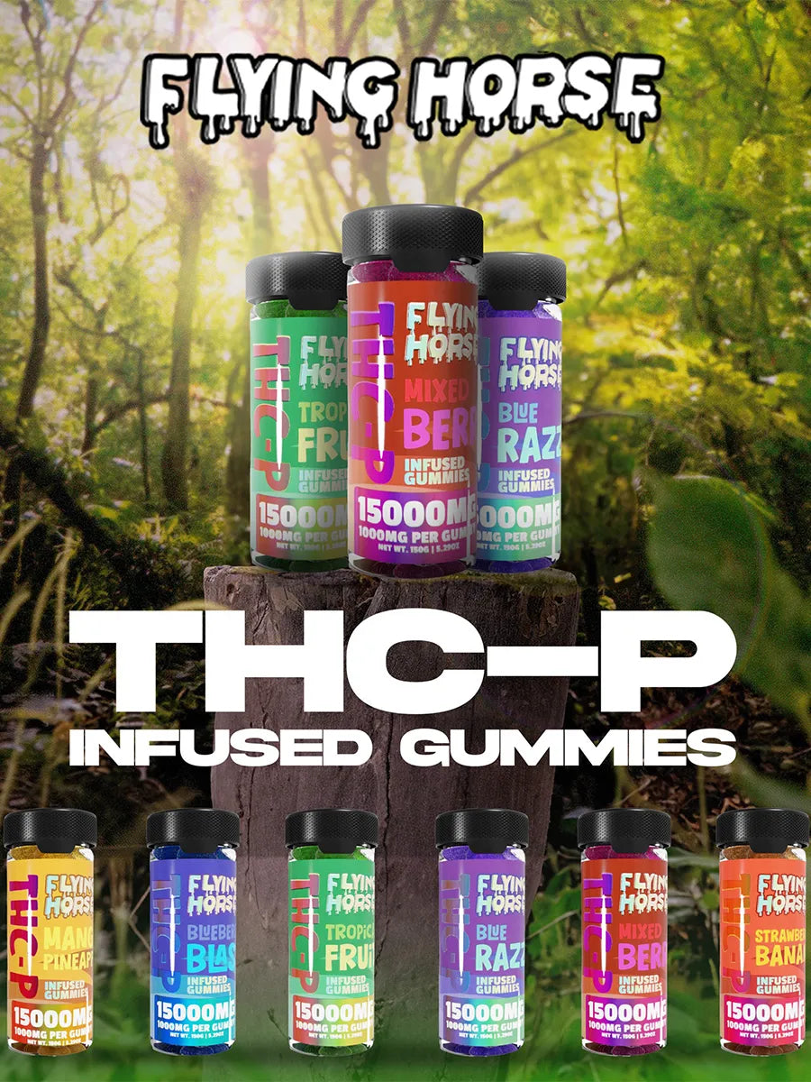 Peach Fizz Flying Horse THCP Infused Gummies 15000MG 15ct