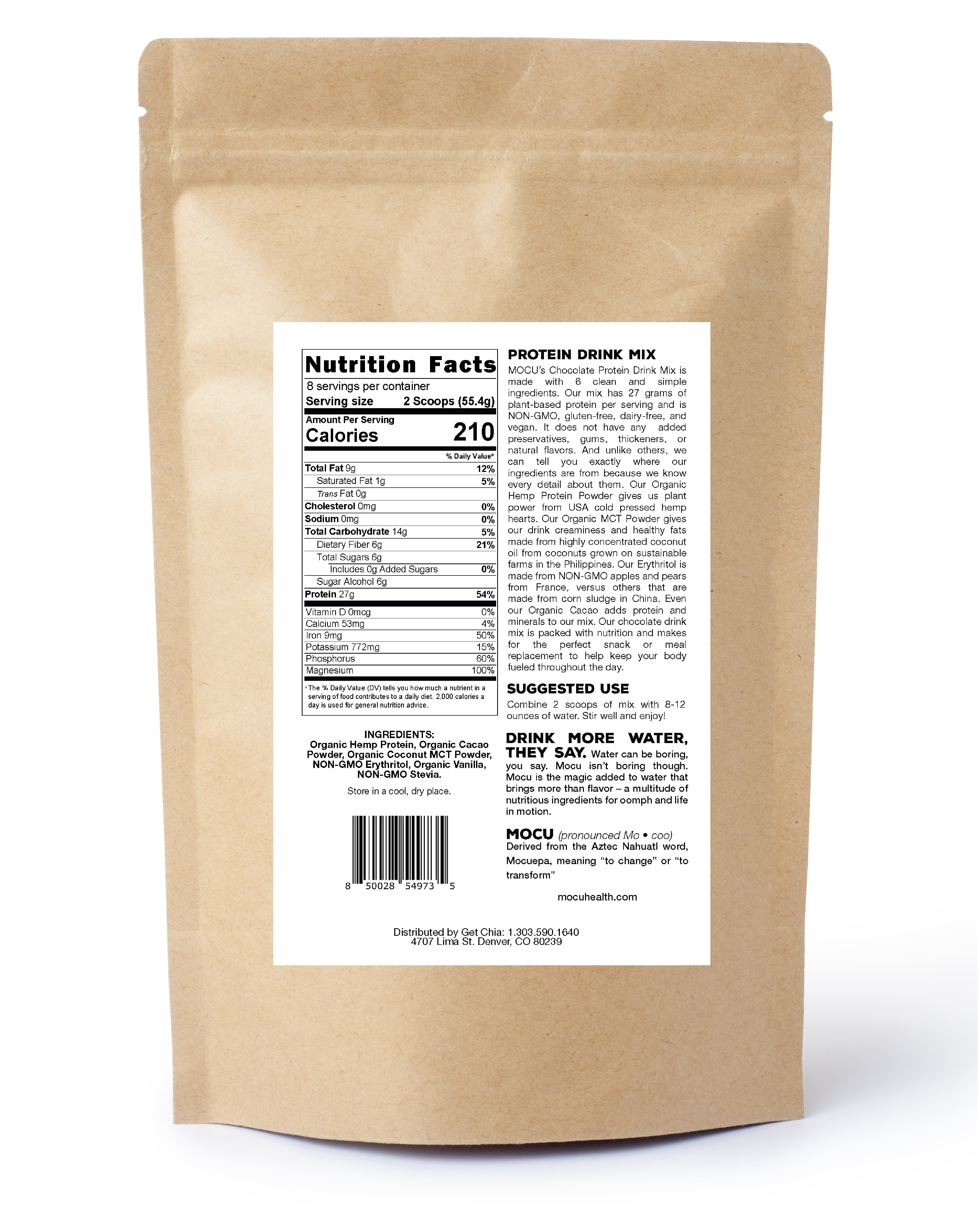 Evo Hemp Protein Drink Mix, Chocolate
