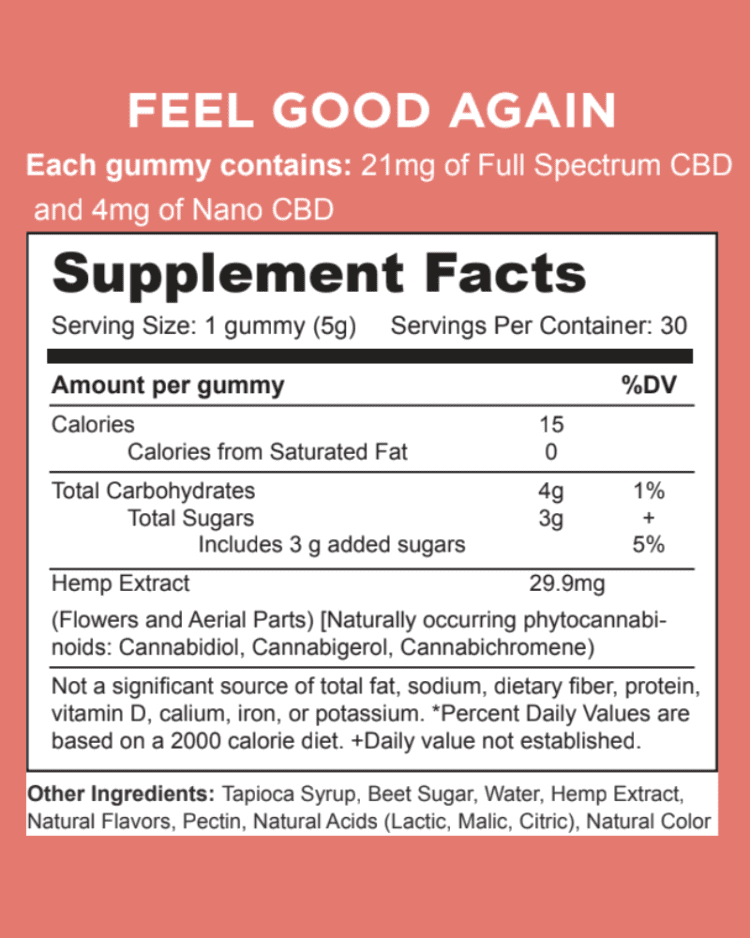 Mission Farms Pure CBD Gummies with Nano CBD