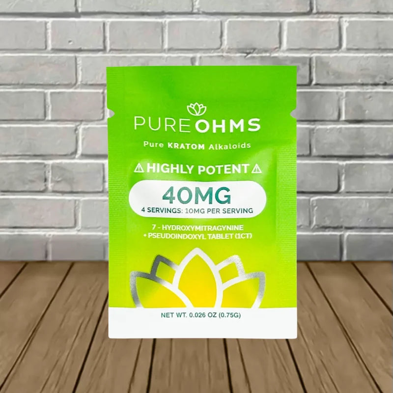 Pure Ohms 7-Hydroxy + Psuedo 40mg Bulk Display