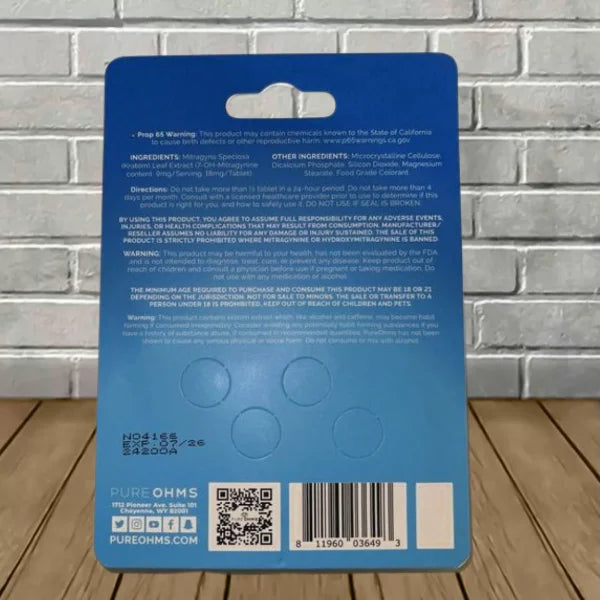 Pure Ohms 7-Hydroxymitragynine Tablets 4ct Best Price