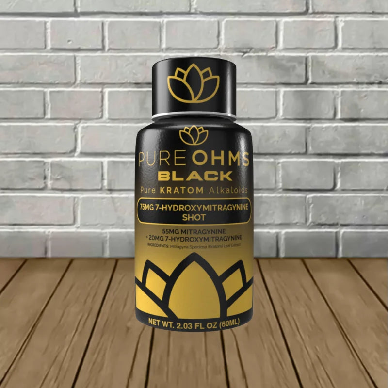 Pure Ohms Black 7-Hydroxymitragynine Liquid Extract Shot 2oz Best Price