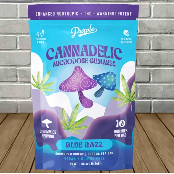 Purple Cannadelic Magic Mushroom Microdose Gummies 6000mg Best Price