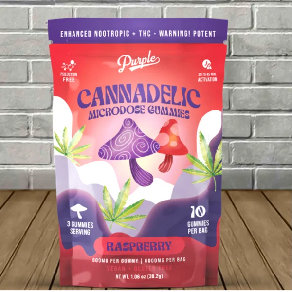Purple Cannadelic Magic Mushroom Microdose Gummies 6000mg Best Price
