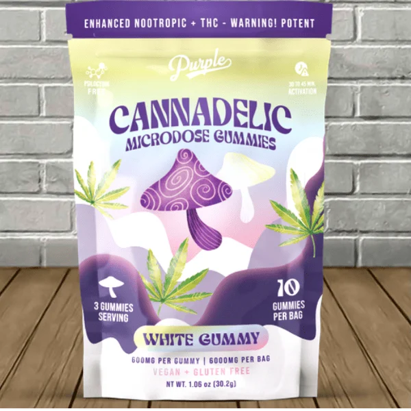 Purple Cannadelic Magic Mushroom Microdose Gummies 6000mg Best Price