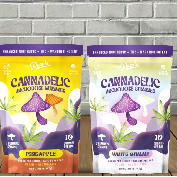 Purple Cannadelic Magic Mushroom Microdose Gummies 6000mg Best Price