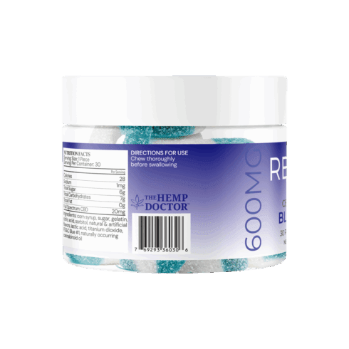 The Hemp Doctor REVIVE | 20mg CBD Blue Razz Ring Gummies
