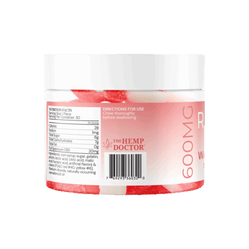 The Hemp Doctor REVIVE | 20mg CBD Watermelon Ring Gummies