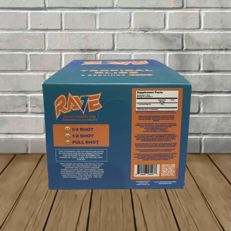 Rave Kratom Seven Hydroxy Liquid Extract Shot Case 12ct Best Price