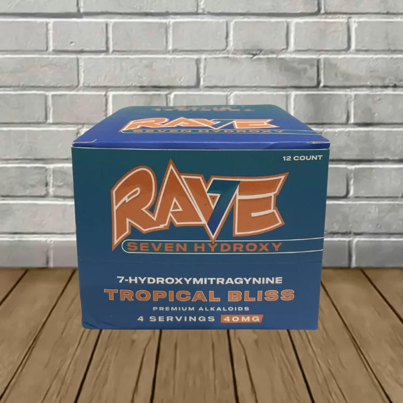 Rave Kratom Seven Hydroxy Liquid Extract Shot Case 12ct Best Price