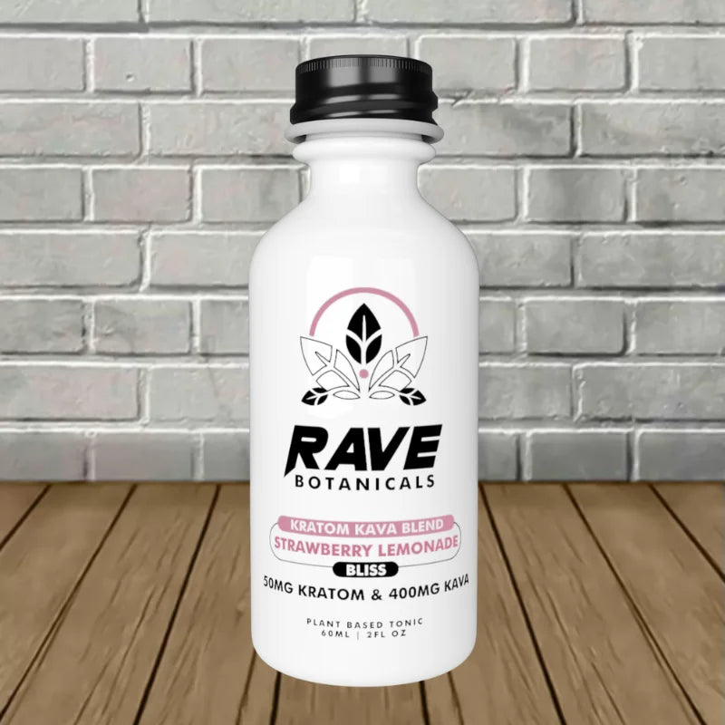 Rave Botanicals Kratom + Kava Blend Liquid Extract Shot 2oz Best Price