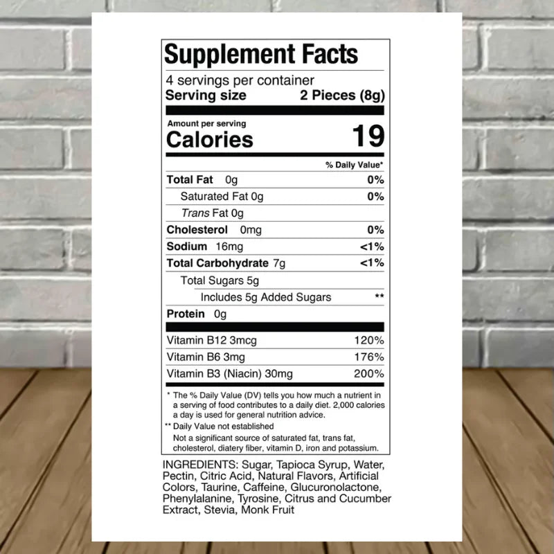 Rebel Energy Caffeine Gummy