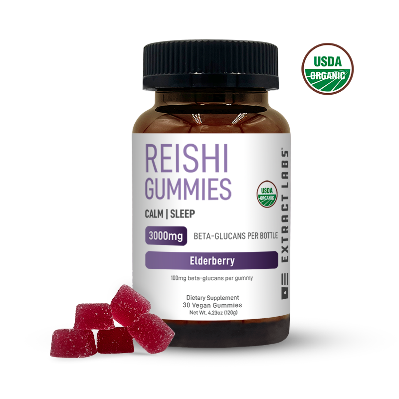 Extract Labs Organic Reishi Gummies | Sleep | Elderberry Best Sales Price - Gummies