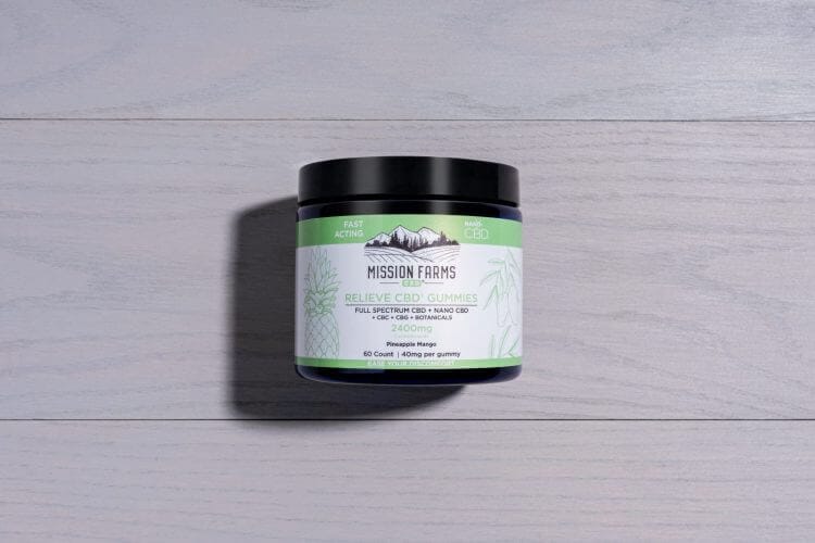 Mission Farms Relieve CBD Gummies with Nano CBD