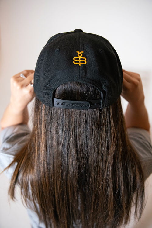 Black Snapback with Soulful Bee Logo Best Price