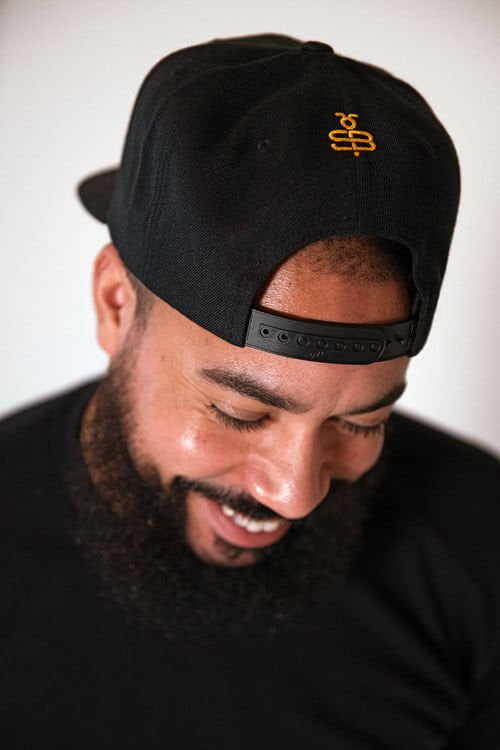 Black Snapback with Soulful Bee Logo Best Price