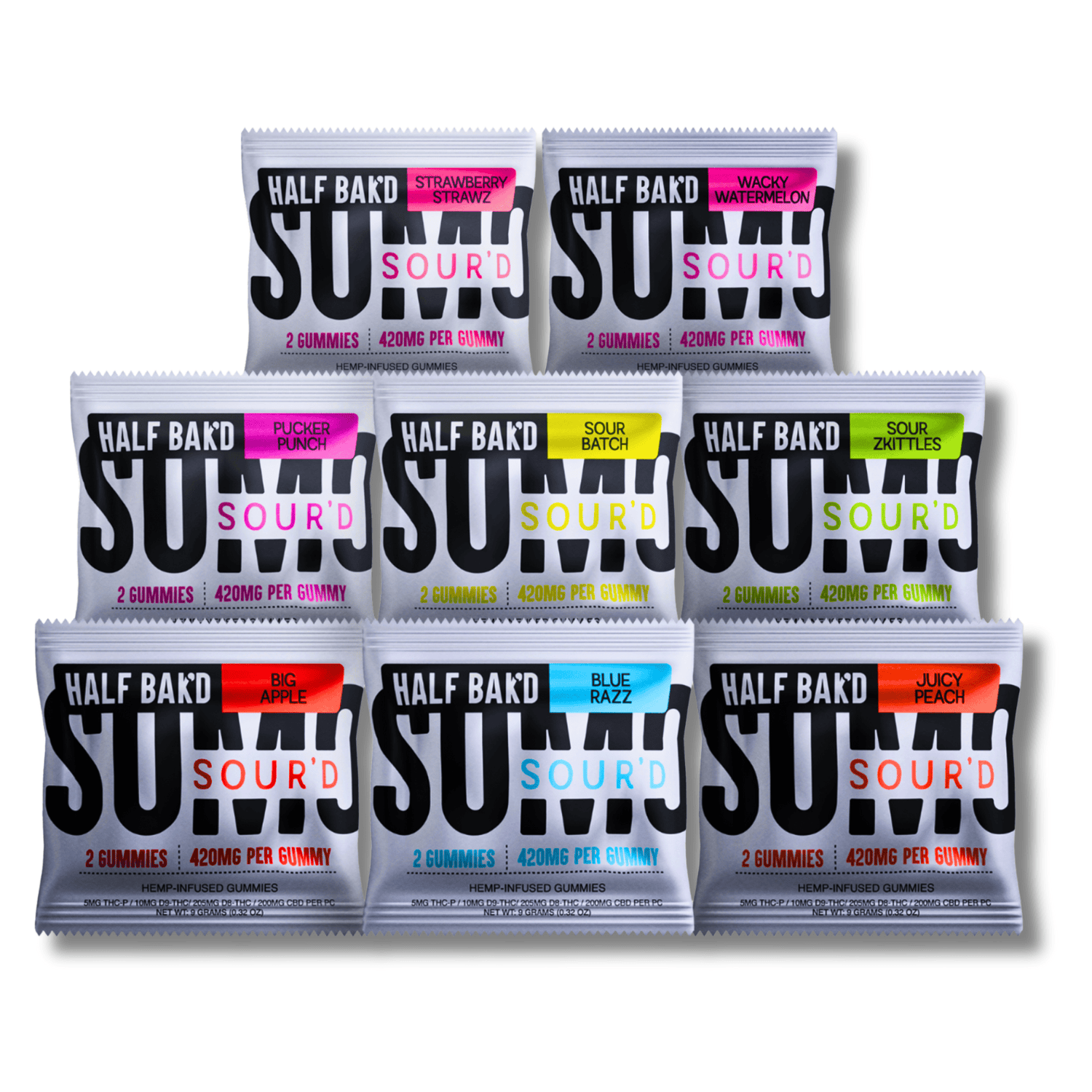 Half Bak’d SOUR’D Minis Sample Pack — All 8 Flavors