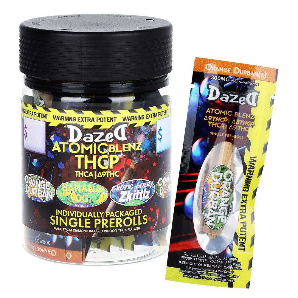 Dazed Atomic Blenz THCP THCA Pre-Rolls - .75g / 1pc / Assorted Strains 25CT JAR