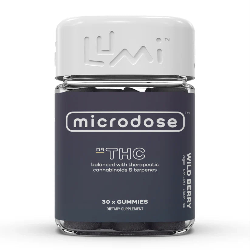Lumi Labs | Microdose THC Gummies – Wild Berry | 3mg D9 + 12mg CBD + 3mg CBN – 30ct
