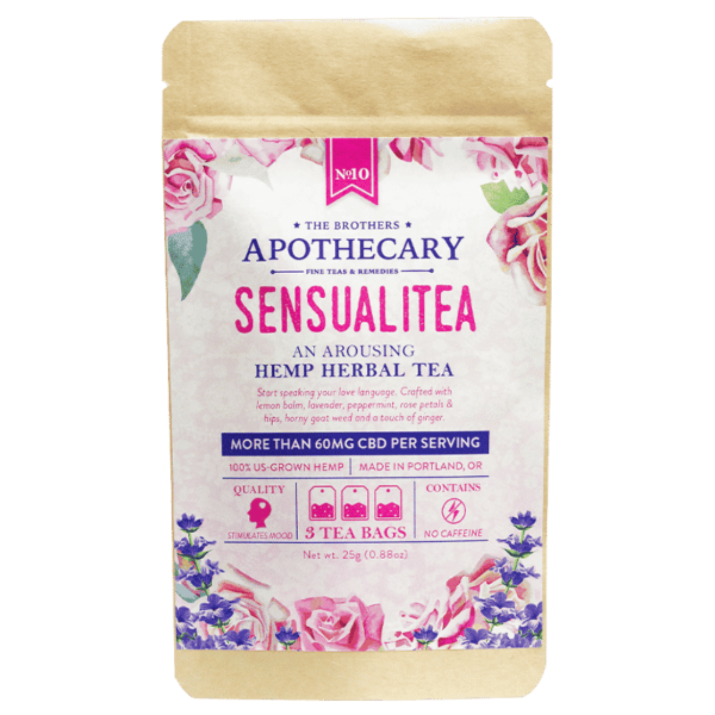 Brothers Apothecary | Sensualitea CBD Tea | 60mg CBD – 3 Count