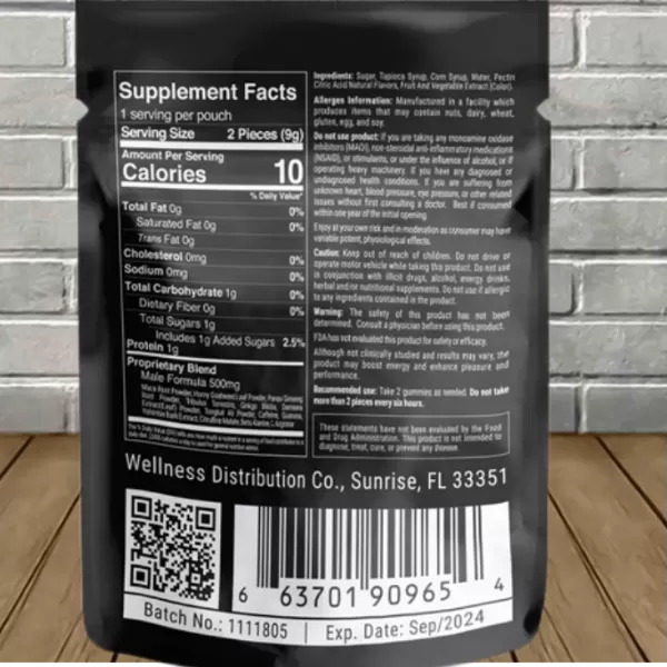 Sex Gummies Single Use Male Enhancement Gummies 2ct Best Price