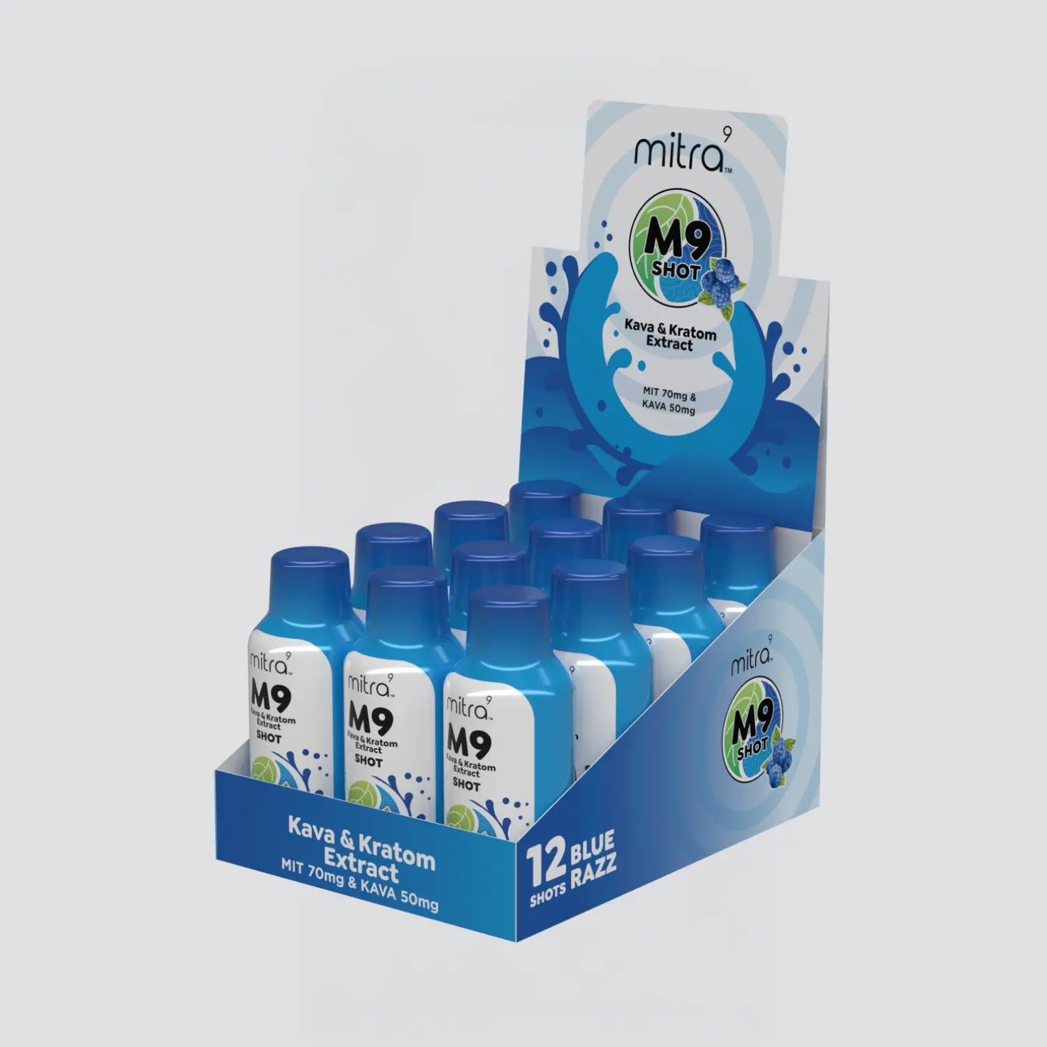 Mitra9 Blue Razz Kava Kratom Shot