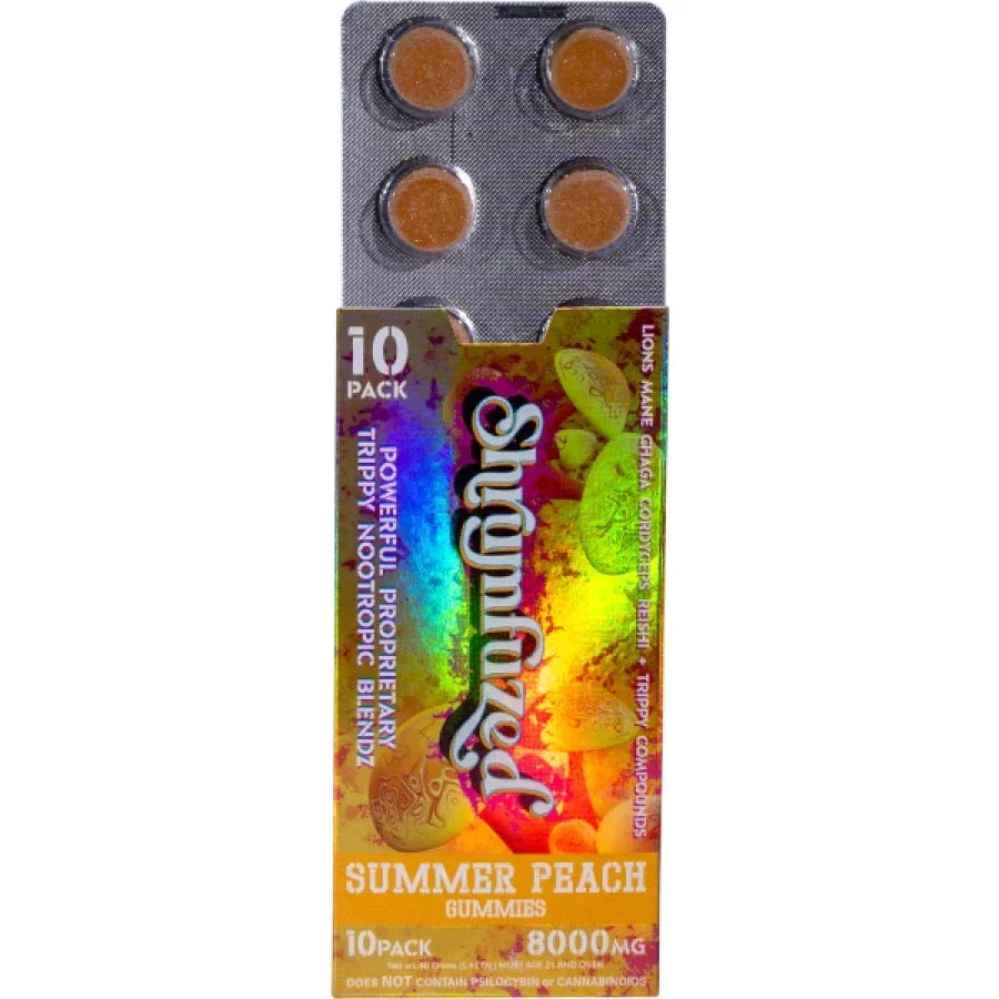 Shrumfuzed Nootropic Trippy Psychedelic Mushroom Gummies 10pc – (Summer Peach) Best Price