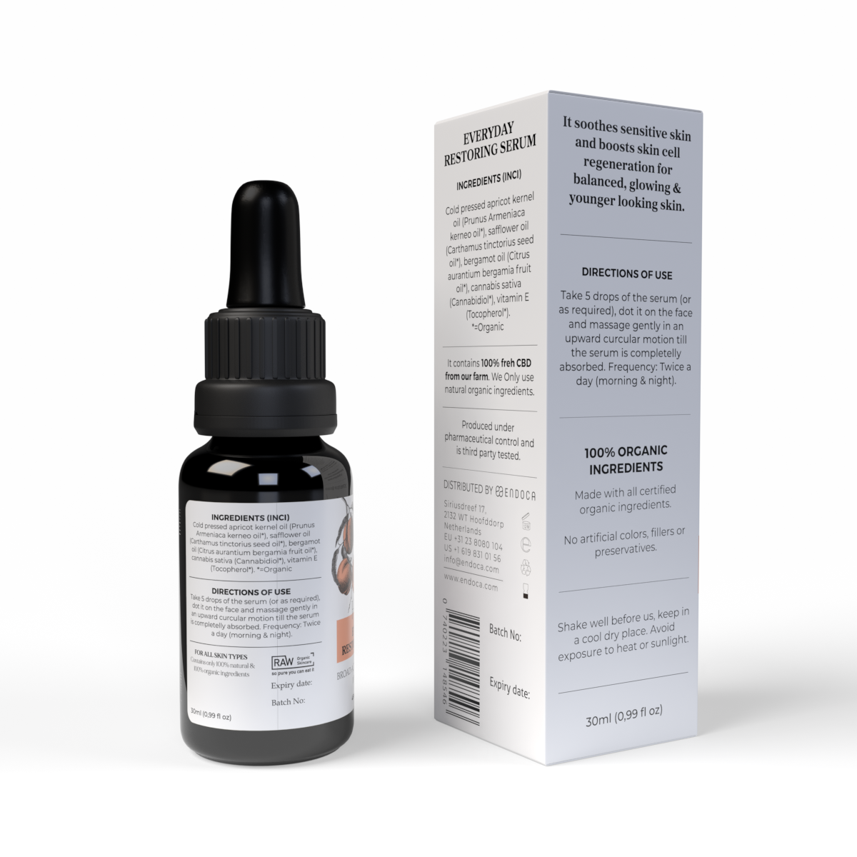 Endoca Hemp Face Serum Best Sales Price - CBD