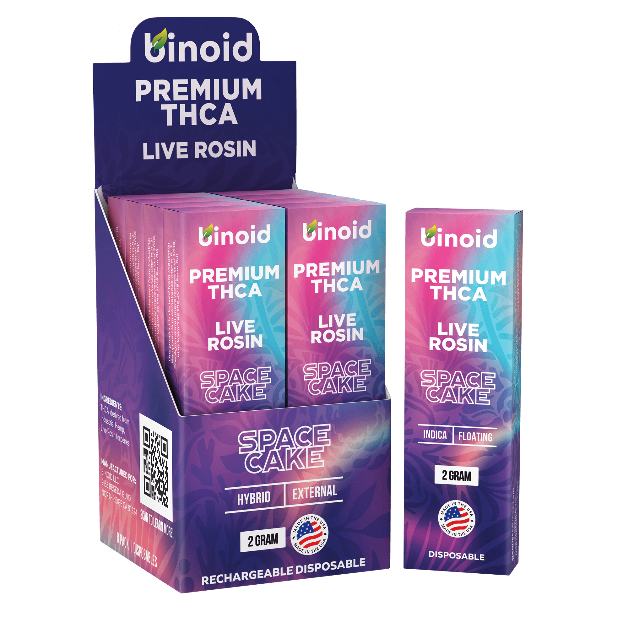 Binoid 2 Gram THCA Disposable Vapes – Live Rosin Best Price