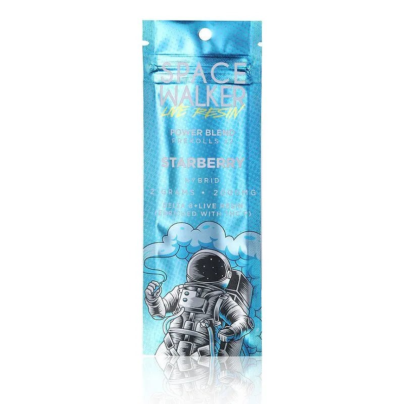 Live Resin Delta 8 THC Prerolls with THC-P – Starberry- 2g – Space Walker