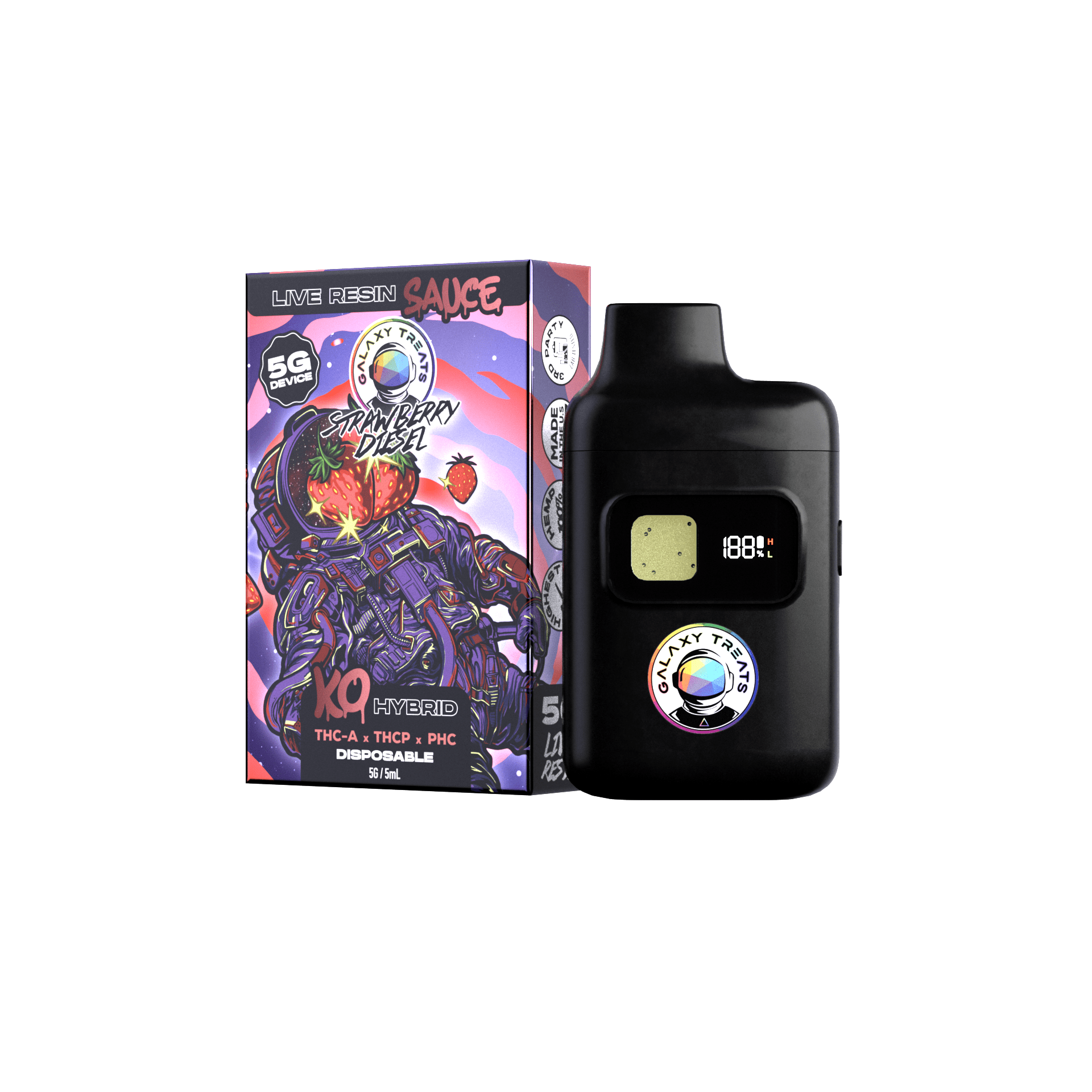 Galaxy Treats Strawberry DieselLive Resin Disposables Best Price