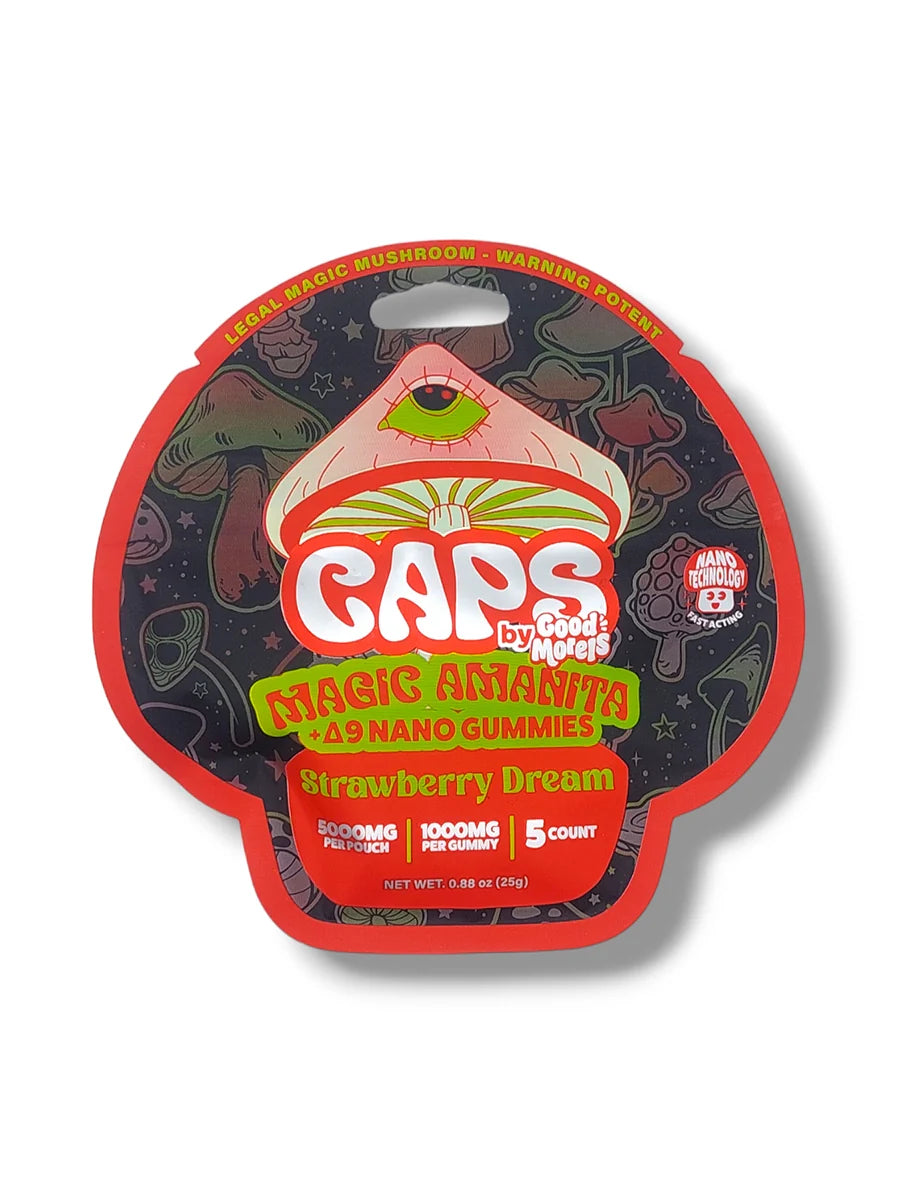 Strawberry Dream CAPS by Good Morels Magic Amanita+D9 Nano Gummies 5000mg Best Price
