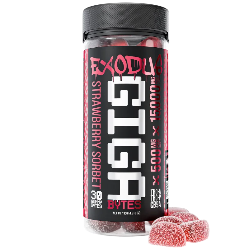 Exodus GigaBytes 15,000mg Gummies + 8g THCA Flower Bundle