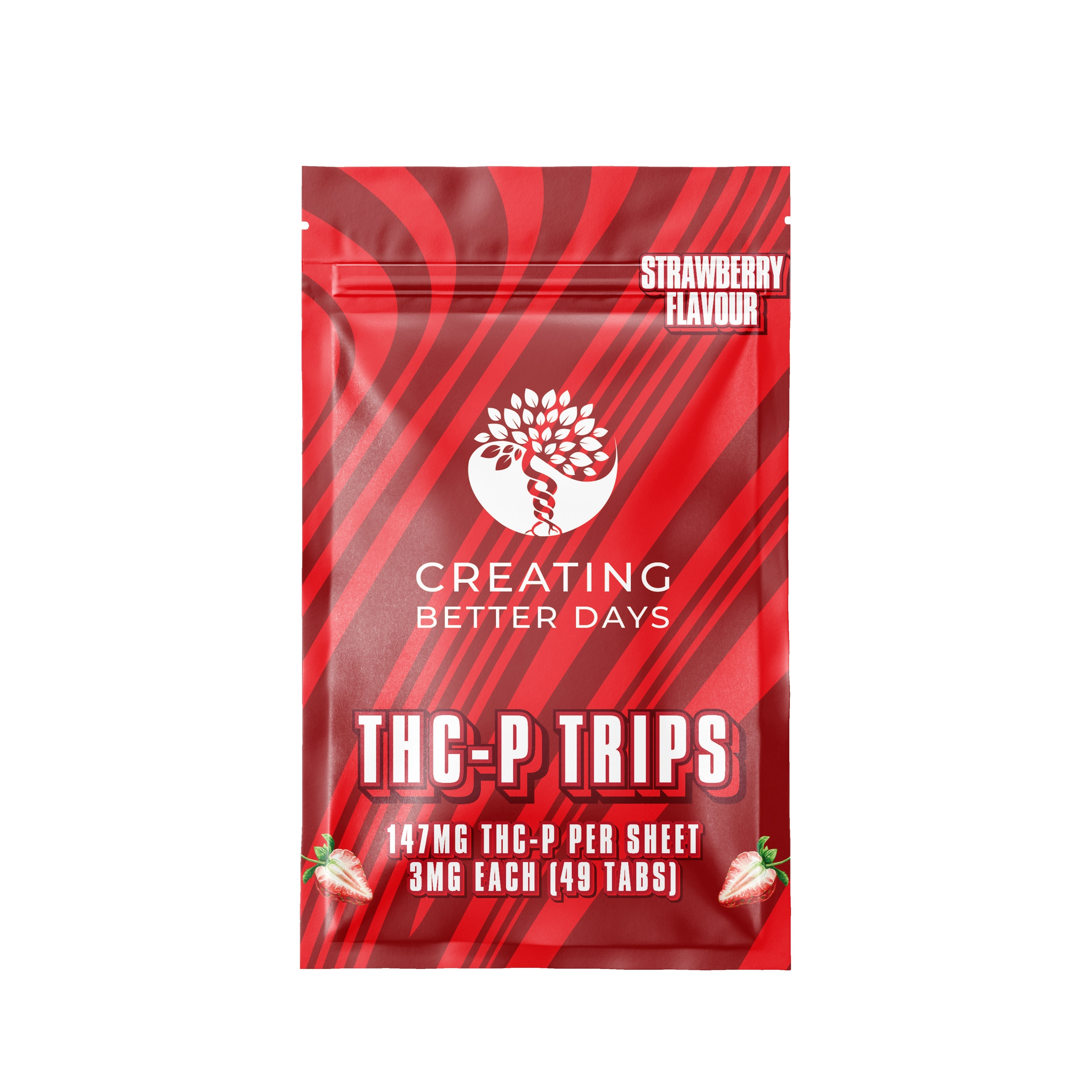 Creating Better Days THC-P - Fast Acting Tabs - Strawberry - High Potency Best Sales Price - Edibles