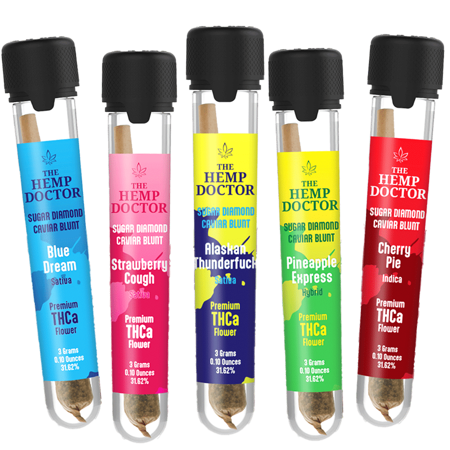 The Hemp Doctor THCA Sugar Diamond Caviar Blunts (3g)
