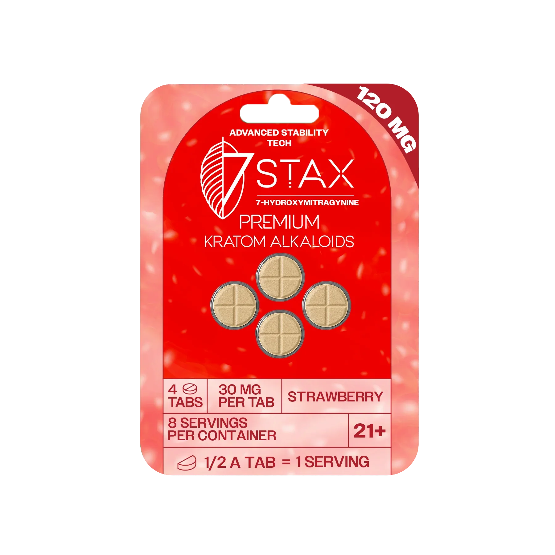 7Stax Premium 7-OH Kratom Alkaloid Tablets (120mg – 4 Count)
