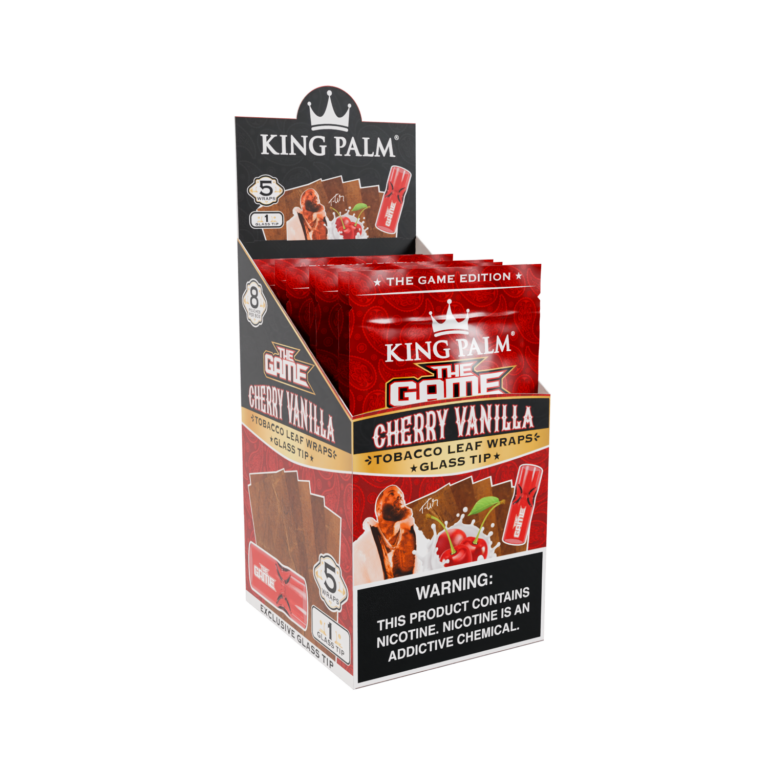 King Palm Cherry Vanilla w/Glass Tips – Wraps Best Price