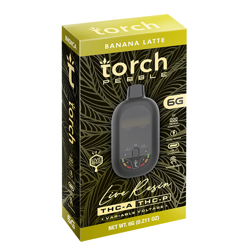 Torch Pebble Live Resin Disposable 6G Banana Latte | Indica | 6G Best Price