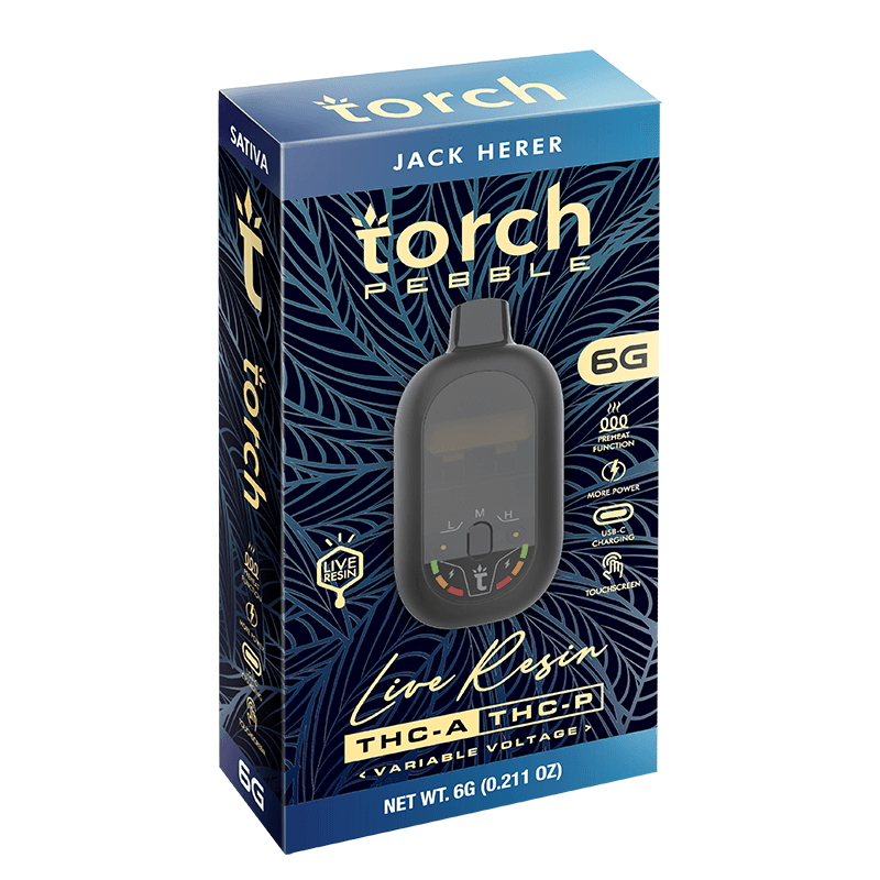 Torch Pebble Live Resin Disposable 6G Jack Herer | Sativa | 6G Best Price