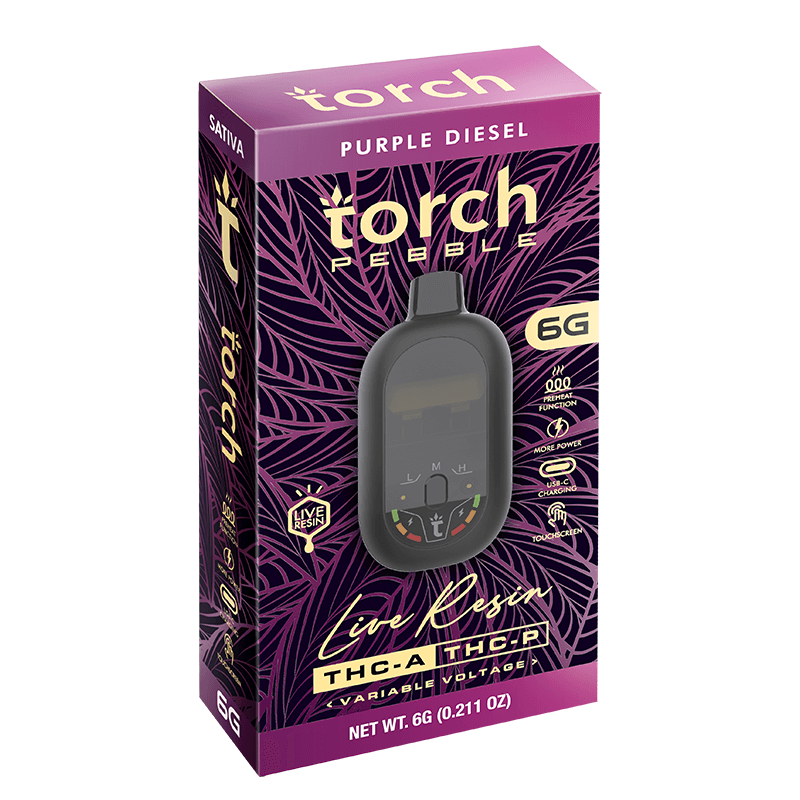 Torch Pebble Live Resin Disposable 6G Purple Diesel | Sativa | 6G Best Price