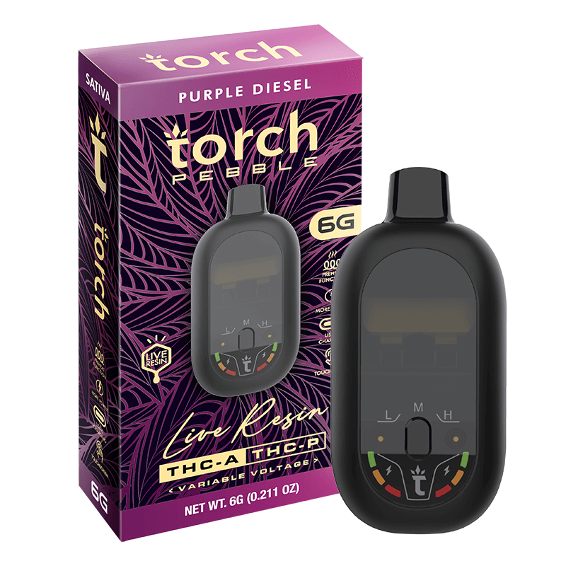 Torch Pebble Live Resin Disposable 6G Purple Diesel | Sativa | 6G Best Price