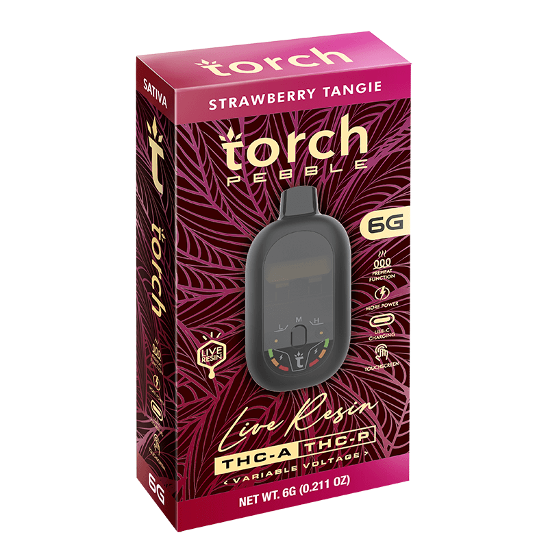 Torch Pebble Live Resin Disposable 6G Strawberry Tangie | Sativa | 6G Best Price