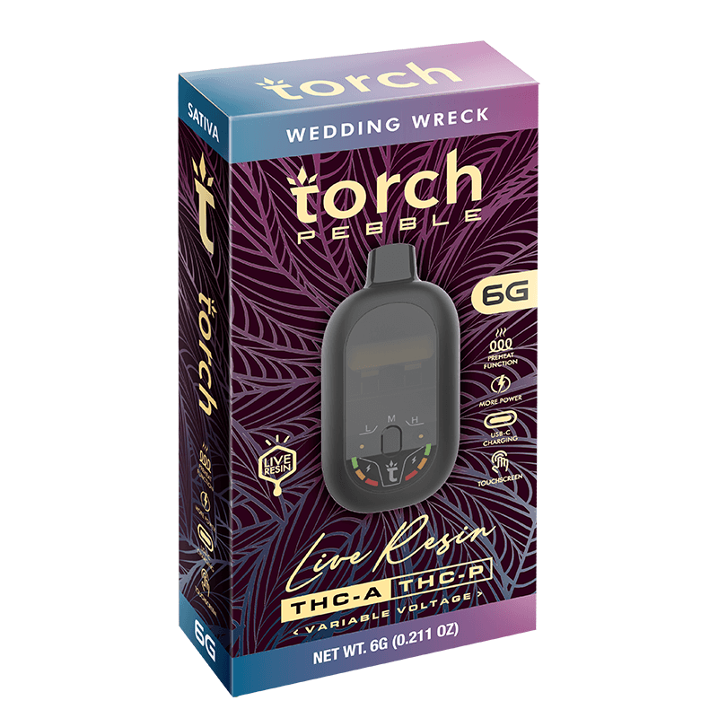 Torch Pebble Live Resin Disposable 6G Wedding Wreck | Sativa | 6G Best Price