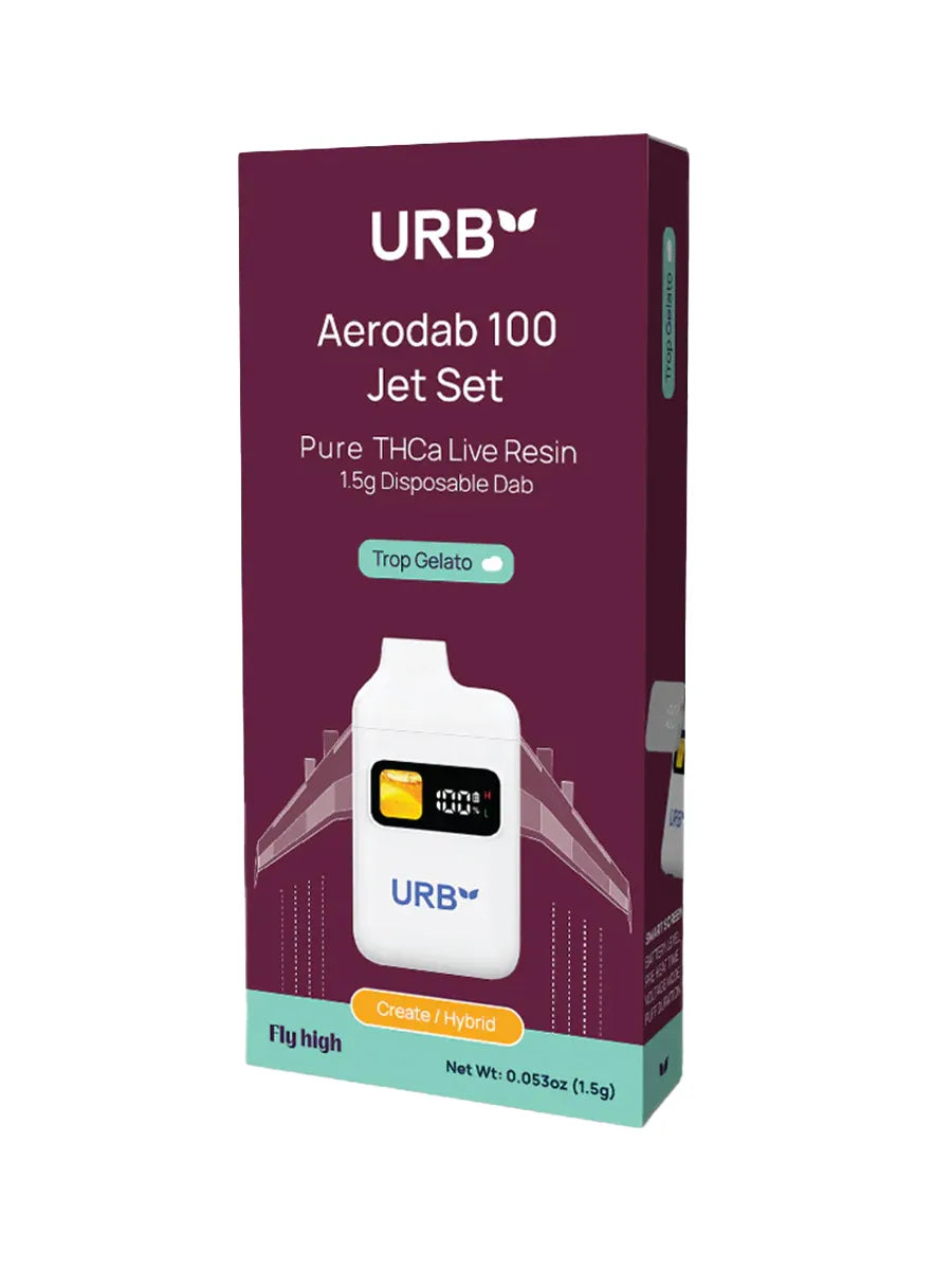 Trop Gelato URB Aerodab 100 Jet Set Pure THCA Live Resin Disposable 1.5G